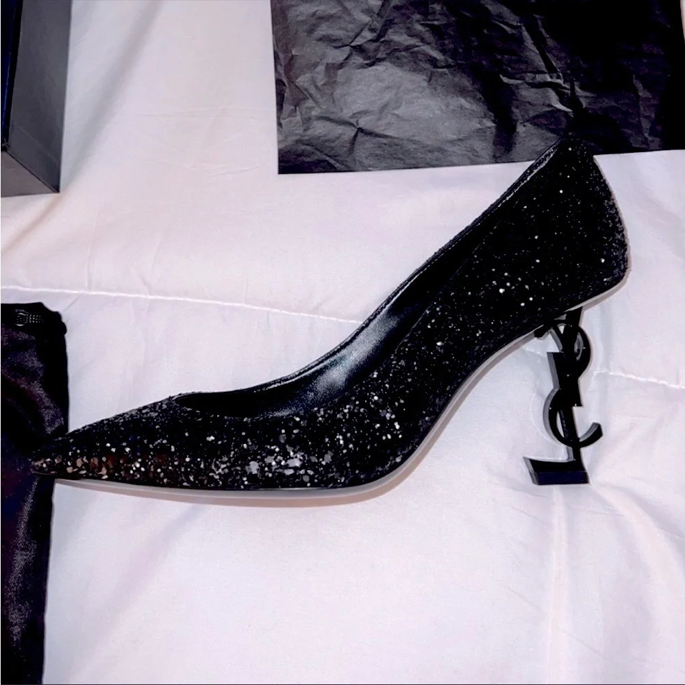 Saint Laurent YSL glitter heels ✨ - Picture 8 of 9